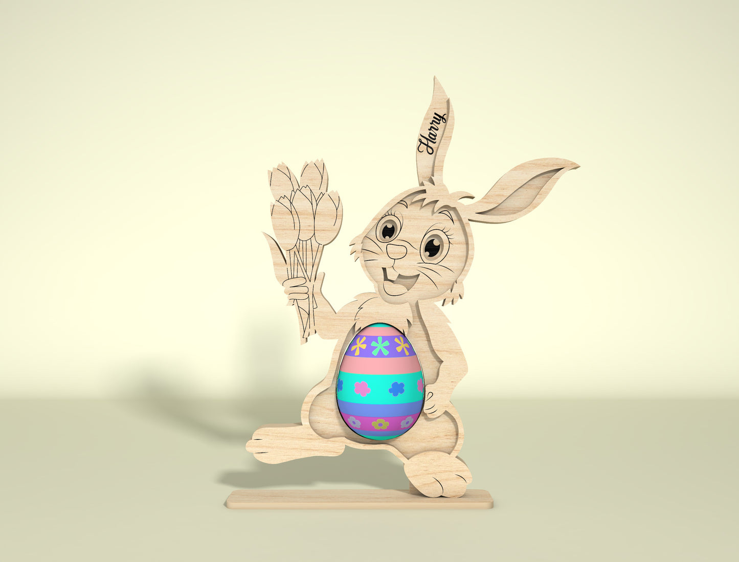 Bunny Egg Holder SVG Bundle Cute Rabbit Easter for LightBurn and xTool