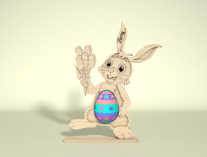 Bunny Egg Holder SVG Bundle Cute Rabbit Easter for LightBurn and xTool