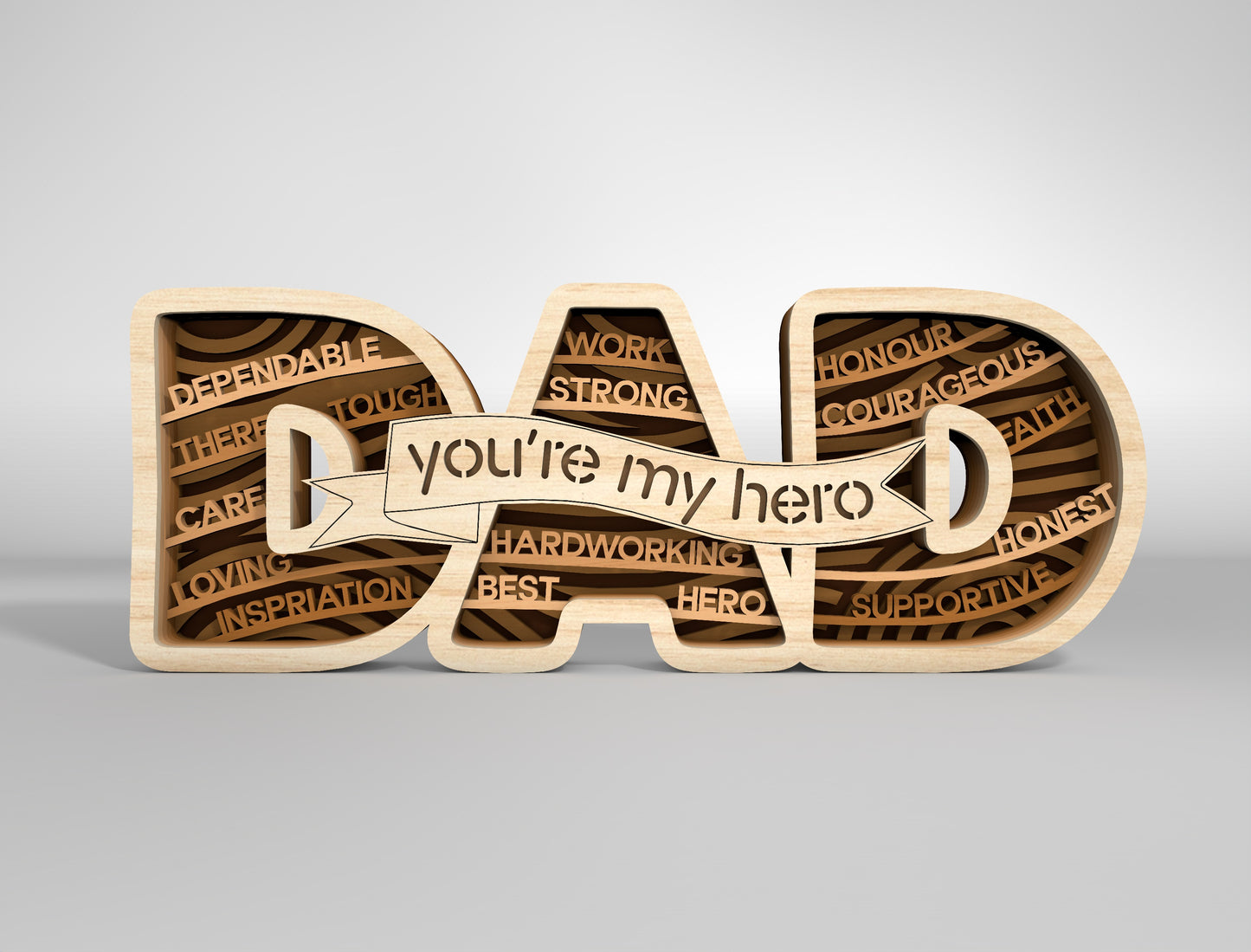 Mom and Dad Inspirational Words Sign SVG Bundle for LightBurn and xTool