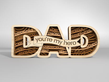 Mom and Dad Inspirational Words Sign SVG Bundle for LightBurn and xTool