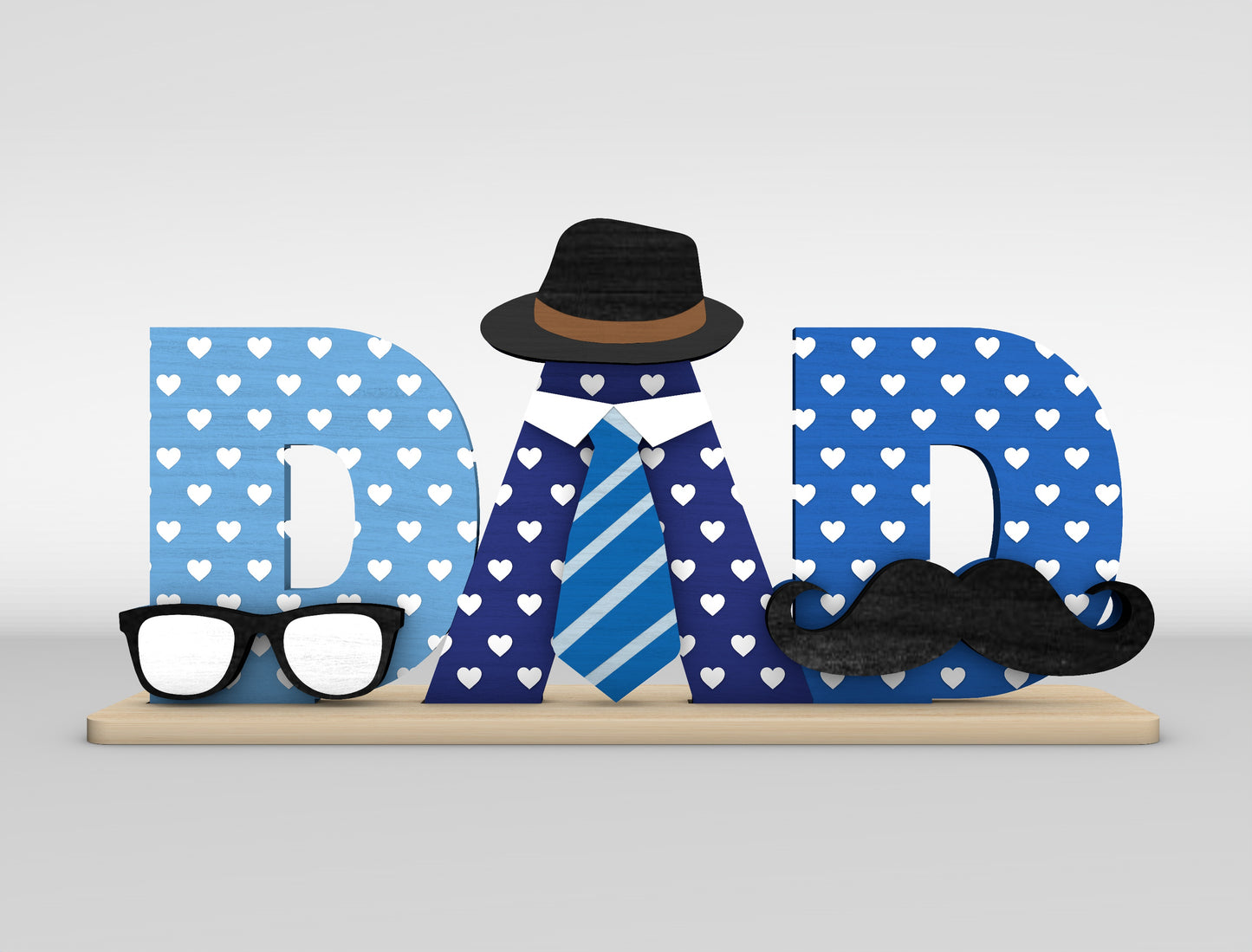 Father's Day Table Decor Sign SVG Laser Cut File for Glowforge and xTool