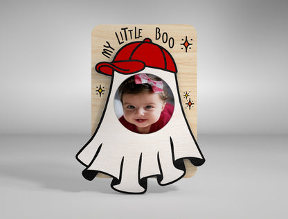 Halloween Ghost Fridge Magnet Photo Frame SVG Bundle for Glowforge xTool LightBurn