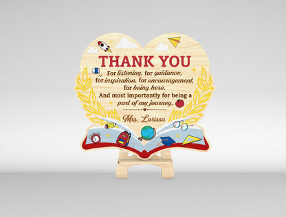 Teacher Appreciation Tabletop SVG Laser Cut File for Glowforge Users