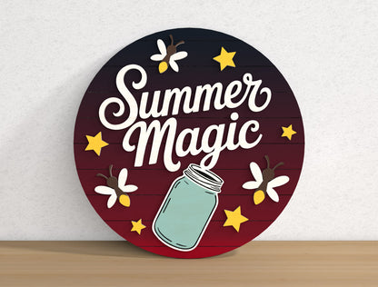 Hello Summer Door Hanger SVG Bundle with 9 Seasonal Sign Designs