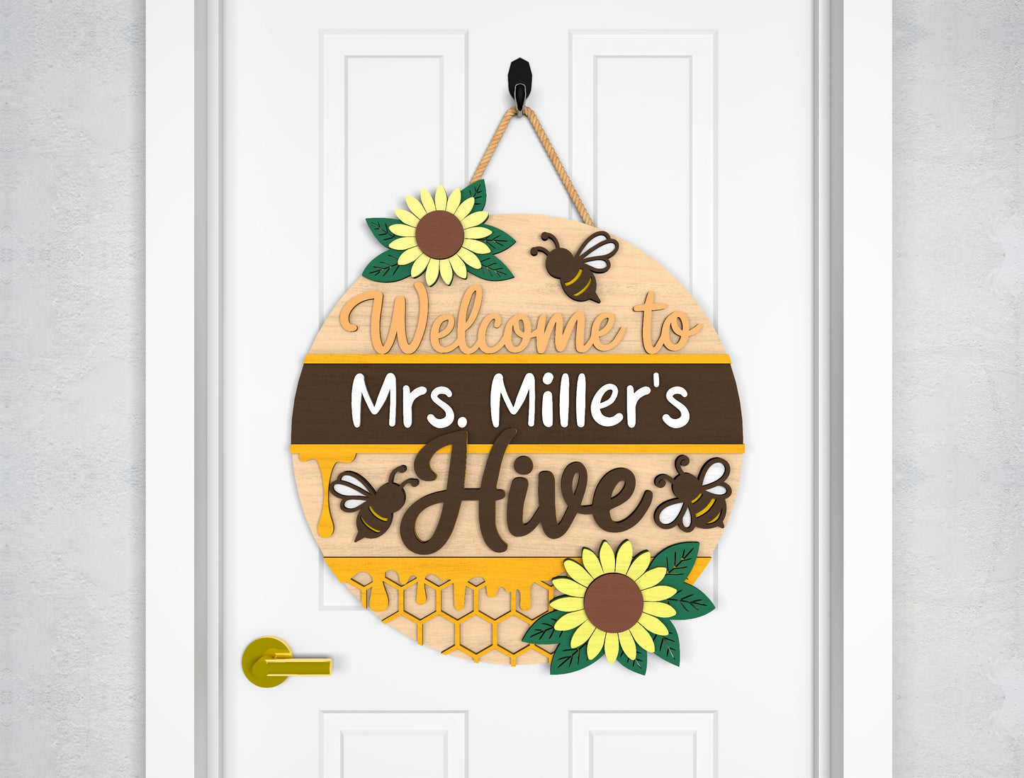 Personalized Classroom Door Hanger SVG Bundle for Glowforge and xTool