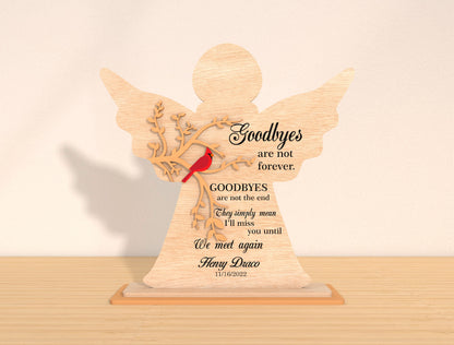 Angel Silhouette Memorial Sign SVG Laser Cut File for xTool