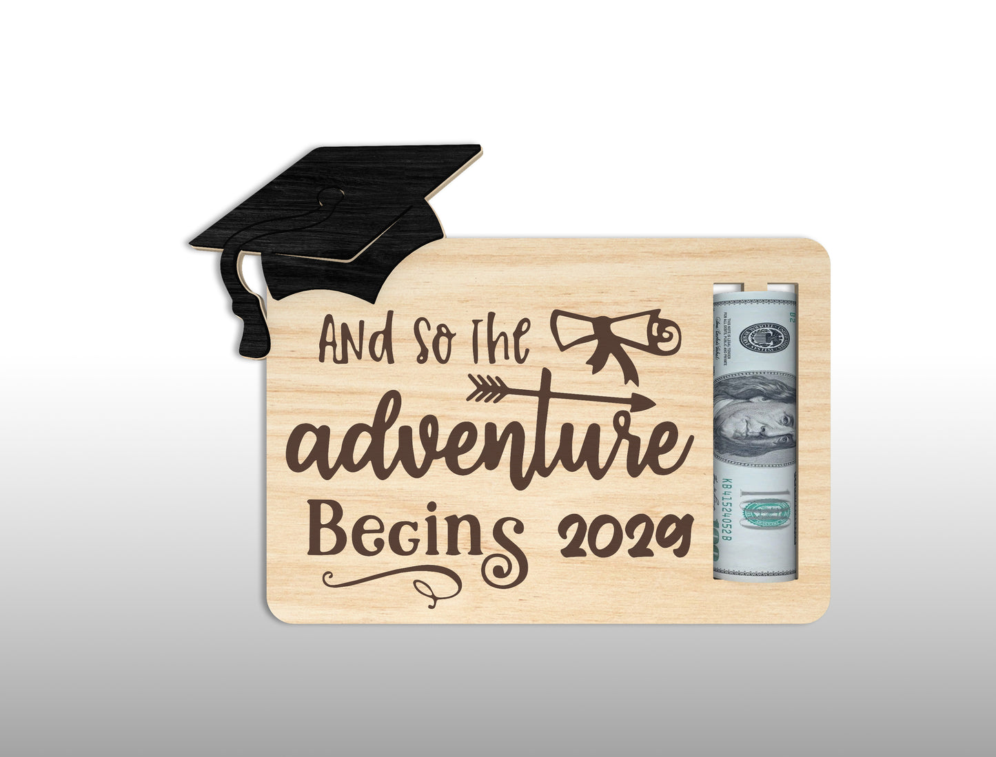 Graduation Money Holder SVG Bundle | Wooden Cash Gift Card Laser Cut File | Glowforge xTool LightBurn Ready