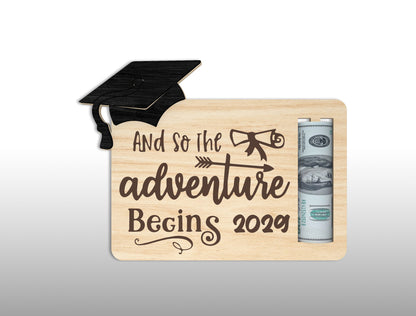 Graduation Money Holder SVG Bundle | Wooden Cash Gift Card Laser Cut File | Glowforge xTool LightBurn Ready