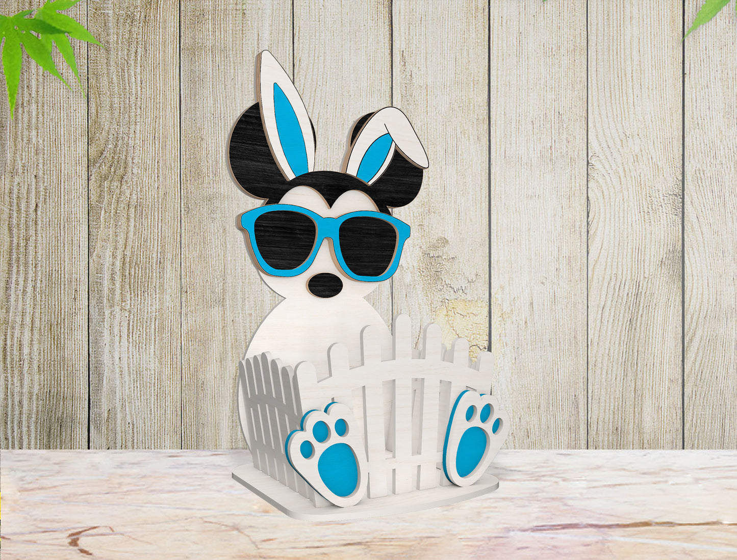 Easter Bunny Basket Sunglasses SVG Wooden Egg Holder for LightBurn and xTool