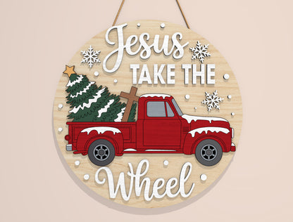 Christian Christmas Door Hanger SVG Bundle Laser Cut Designs 2