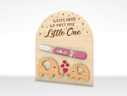 Pregnancy Announcement Plaque SVG Laser Cut File for Glowforge and xTool