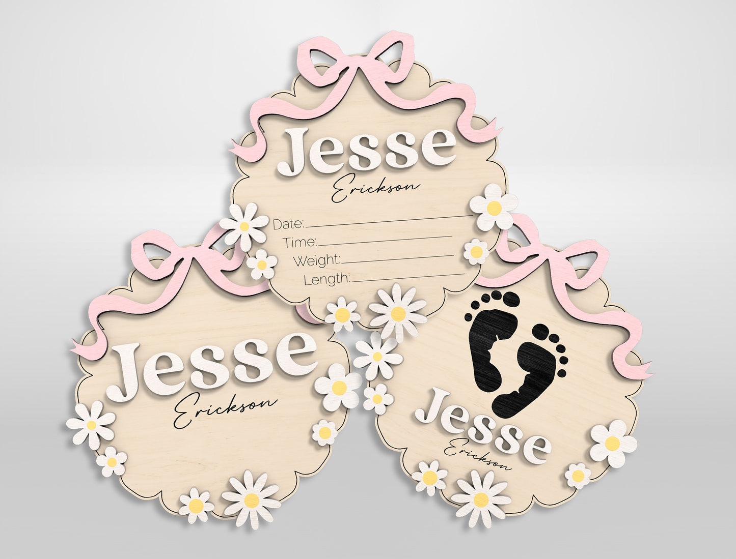 Personalized Baby Birth Stat SVG for xTool and Glowforge