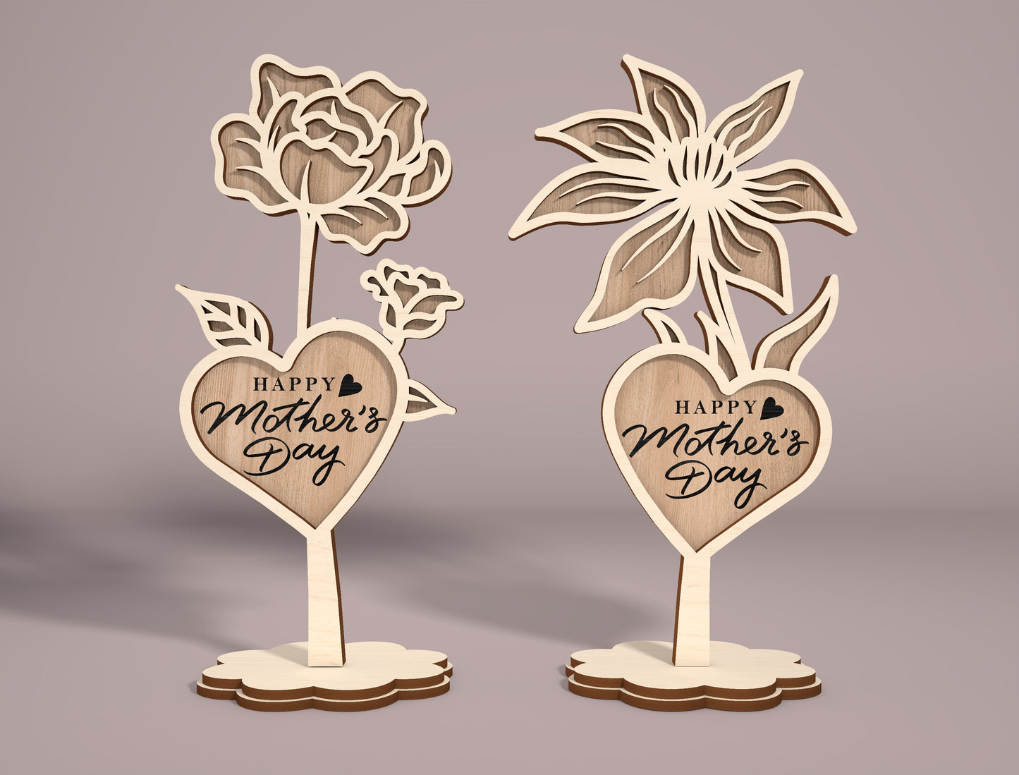 Mother's Day Flower Stand SVG Bundle 11 Designs for LightBurn and xTool