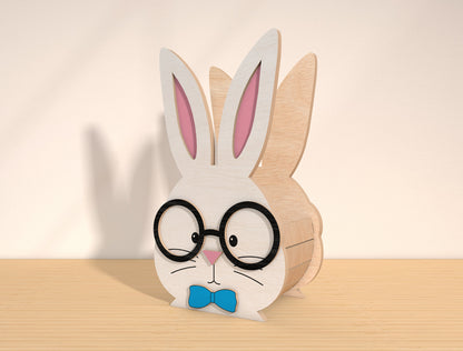 Easter Bunny Basket SVG Bundle Cute Bunny Egg for LightBurn and xTool