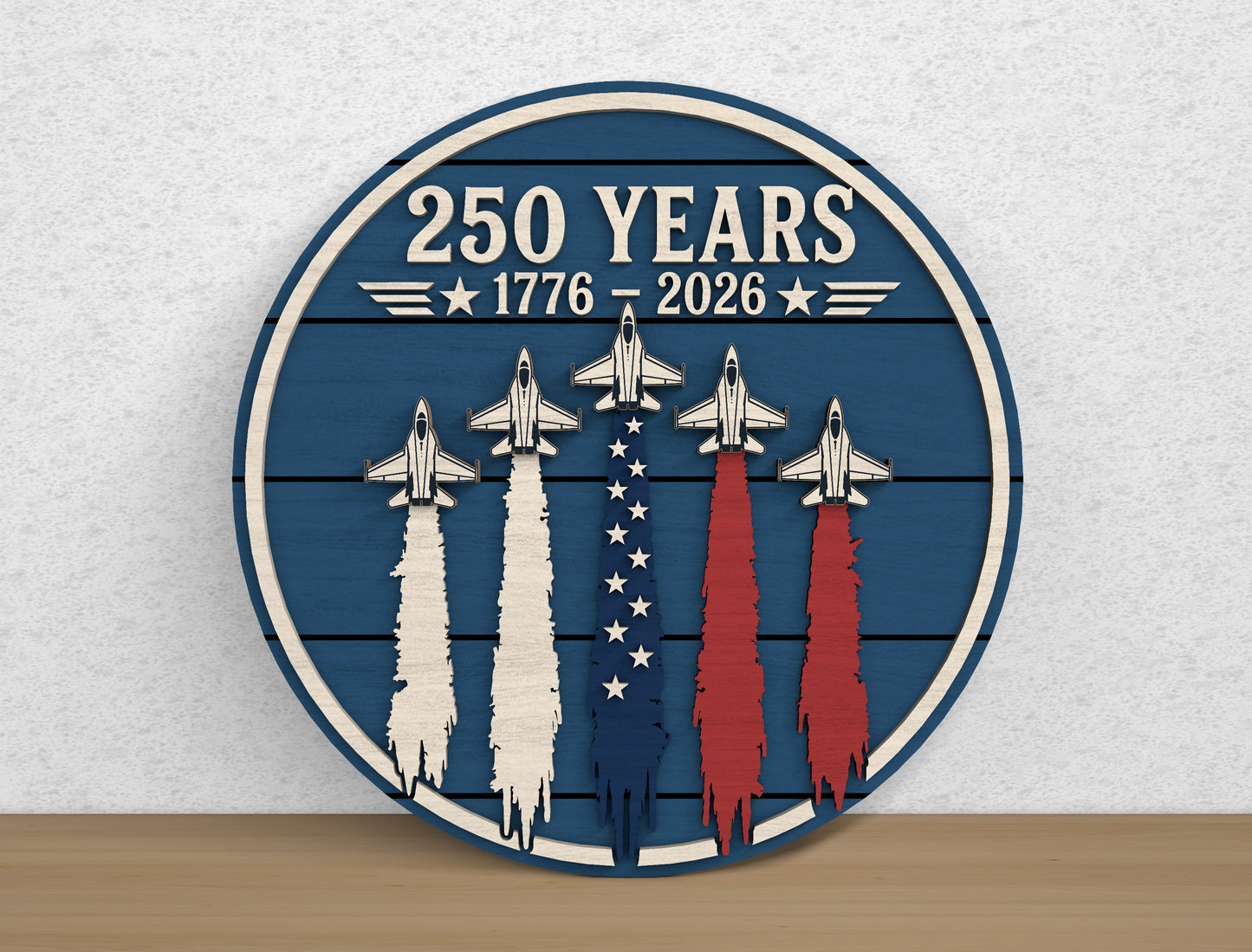 250th Anniversary Eagle Door Hanger SVG Bundle for Glowforge xTool LightBurn 10 Designs