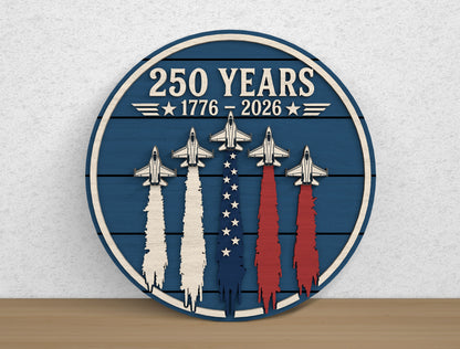 250th Anniversary Eagle Door Hanger SVG Bundle for Glowforge xTool LightBurn 10 Designs