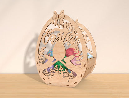 Easter Egg Basket Holder SVG Bundle 9 Bunny Designs for Glowforge and xTool