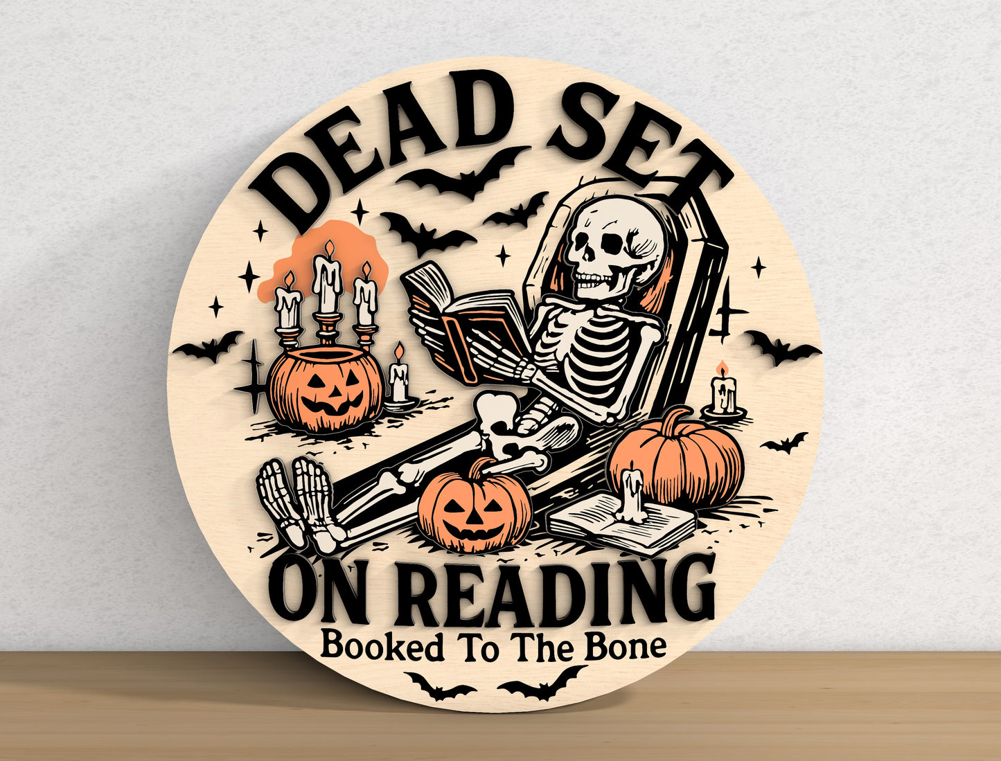 Funny Halloween Door Sign SVG Bundle 9 Designs for LightBurn Glowforge xTool