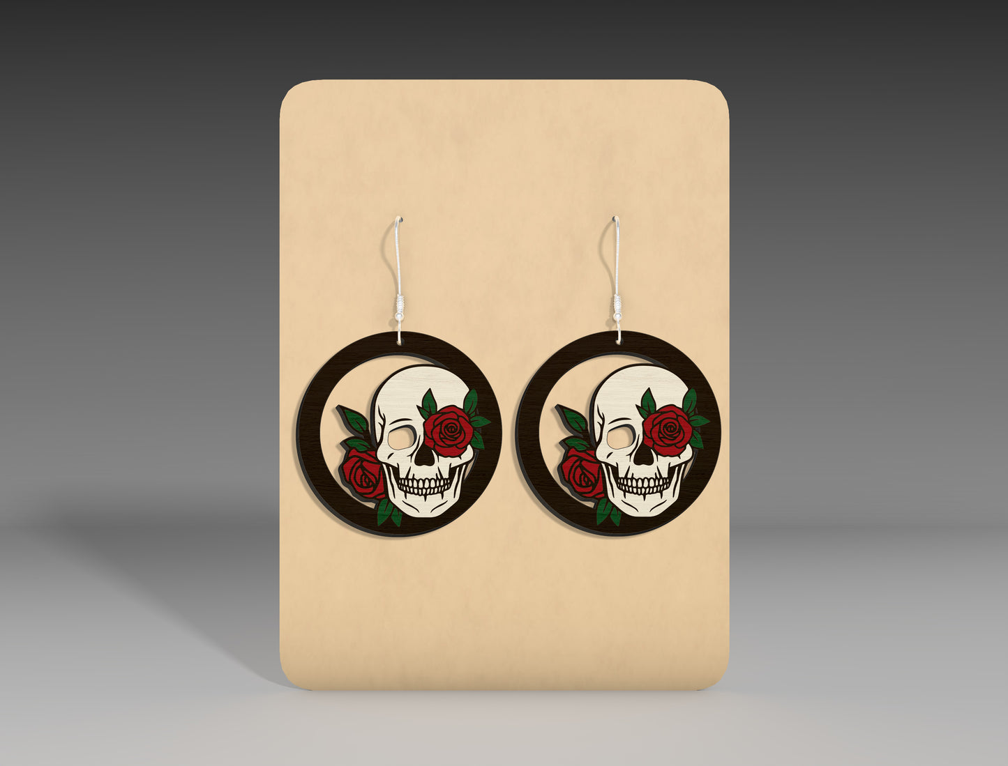 Halloween Skull Mushroom Earrings SVG Bundle 3 Designs for Glowforge xTool LightBurn
