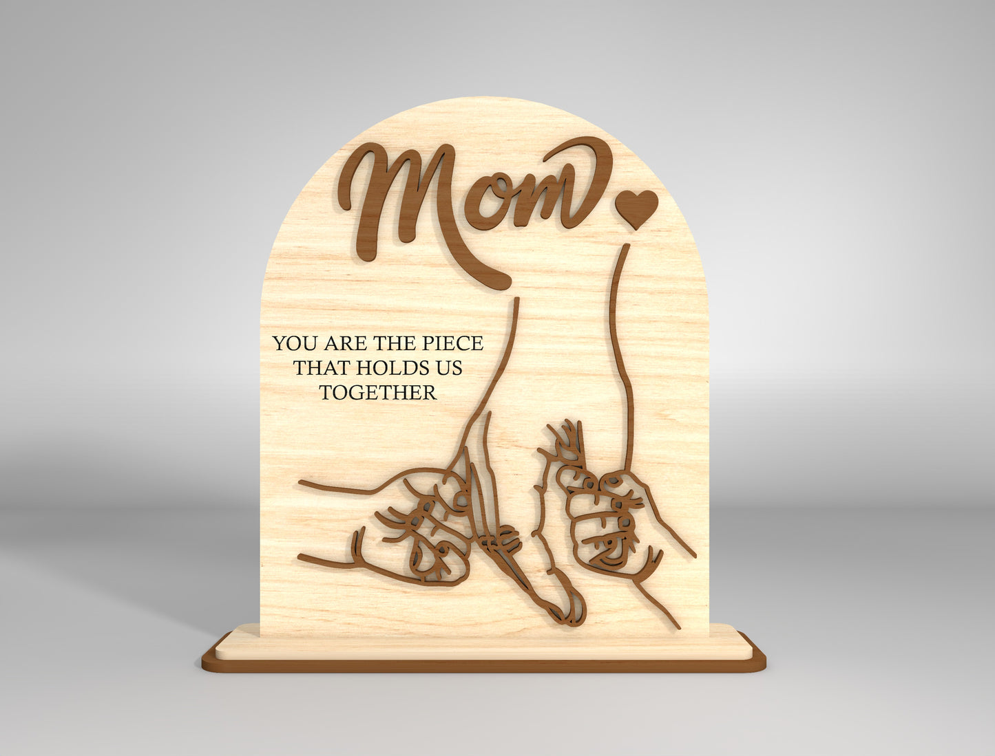 Family Hands Silhouette SVG Bundle Mom and Kids for Glowforge