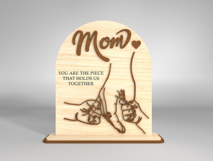 Family Hands Silhouette SVG Bundle Mom and Kids for Glowforge