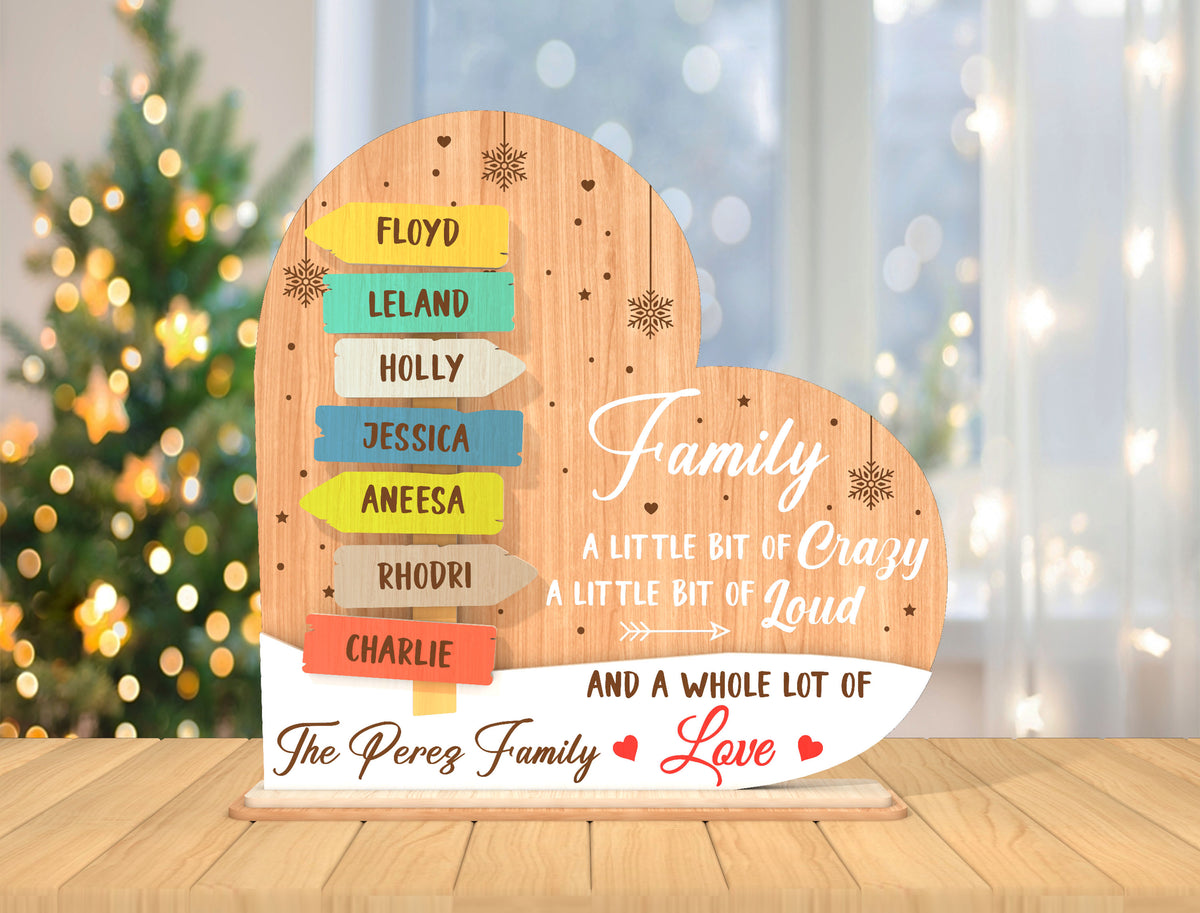 Personalized Family Name Sign SVG Laser Cut Tabletop Decor