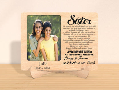 Memorial Photo Tabletop Sign SVG Personalized Laser Cut File  for LightBurn and Glowforge