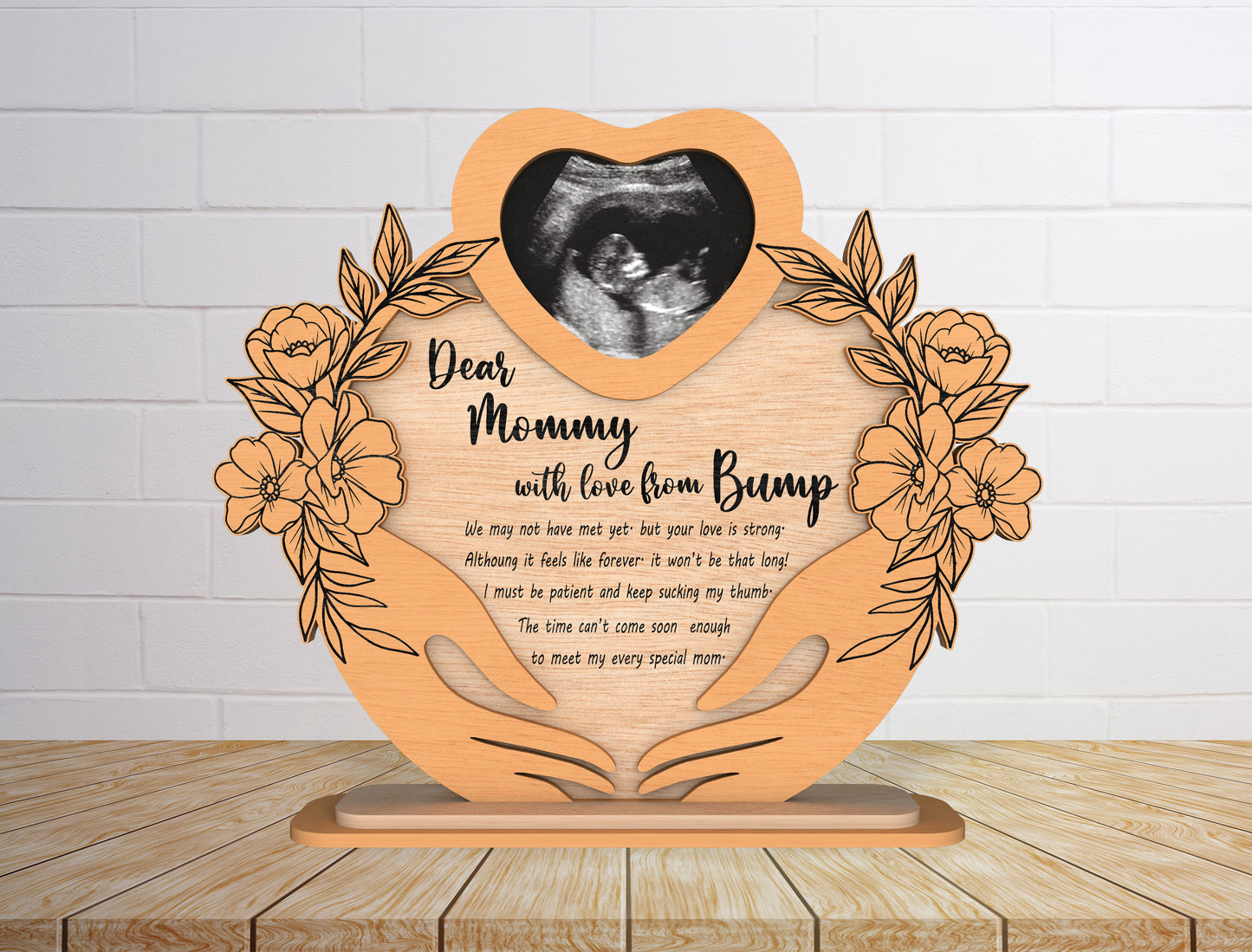 Dear Mommy Ultrasound Sign SVG Pregnancy Announcement for Glowforge