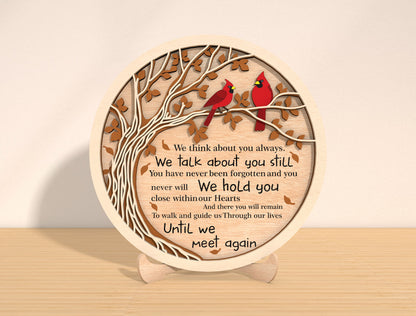 Cardinal Bird Tree Memorial SVG Laser Cut File for LightBurn
