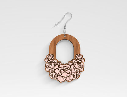 Floral Arch Earring SVG Bundle for Glowforge and LightBurn