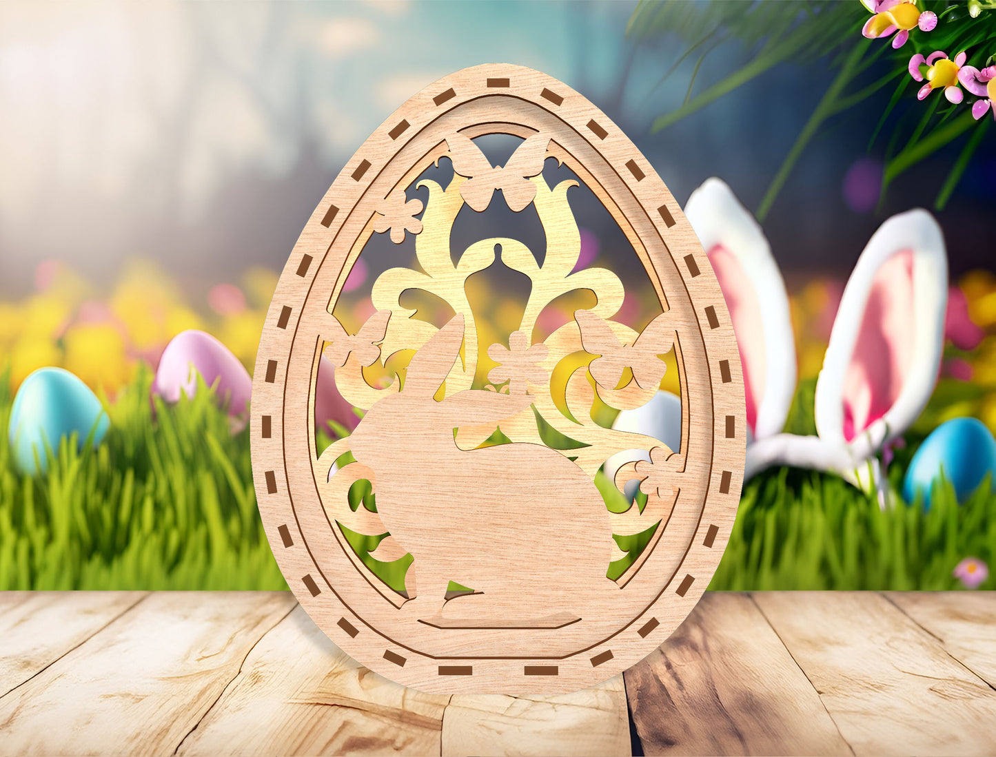 Easter Egg Floral Lantern SVG Spring Light Box for xTool and Glowforge