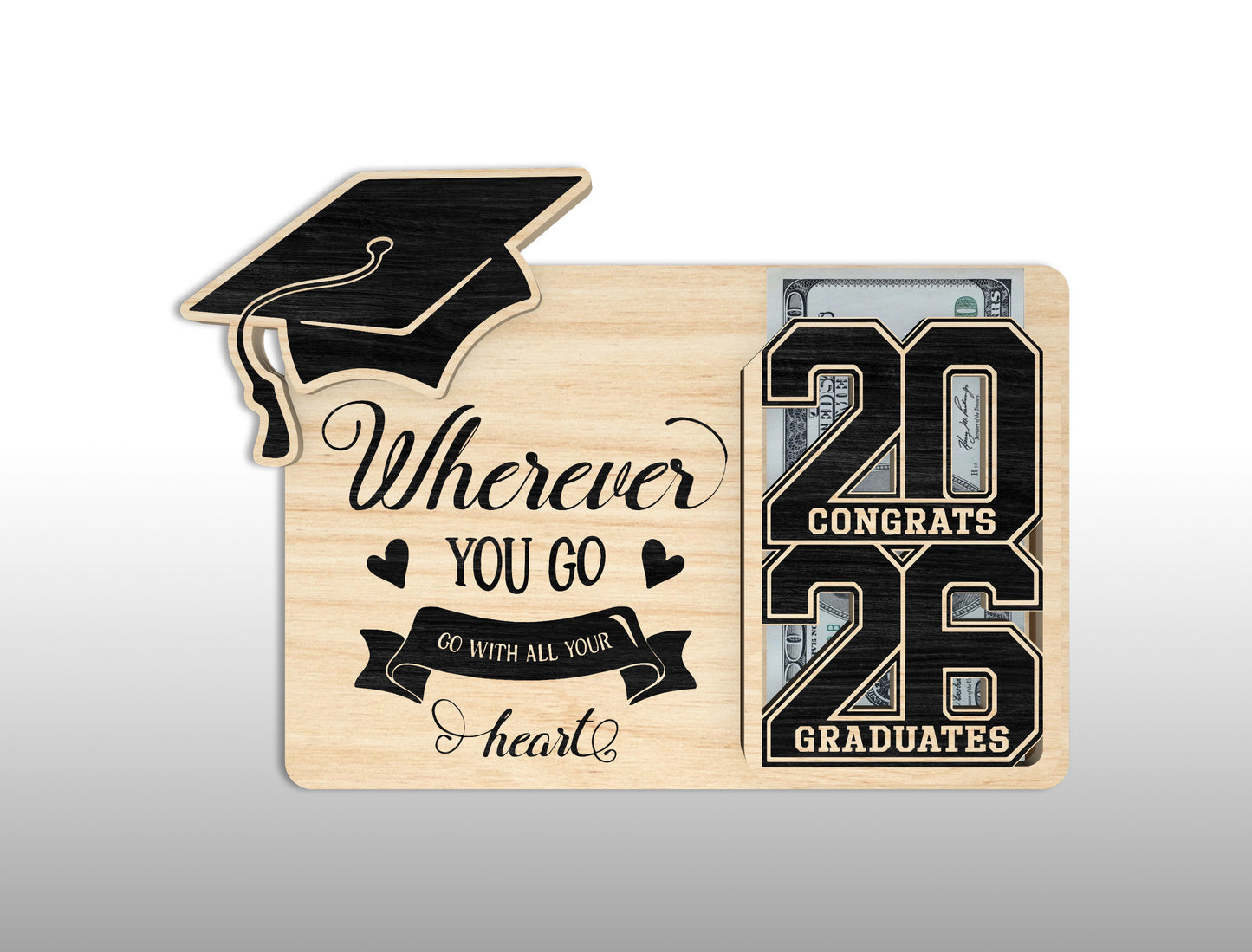 Graduation Money Holder SVG Bundle for Glowforge and xTool