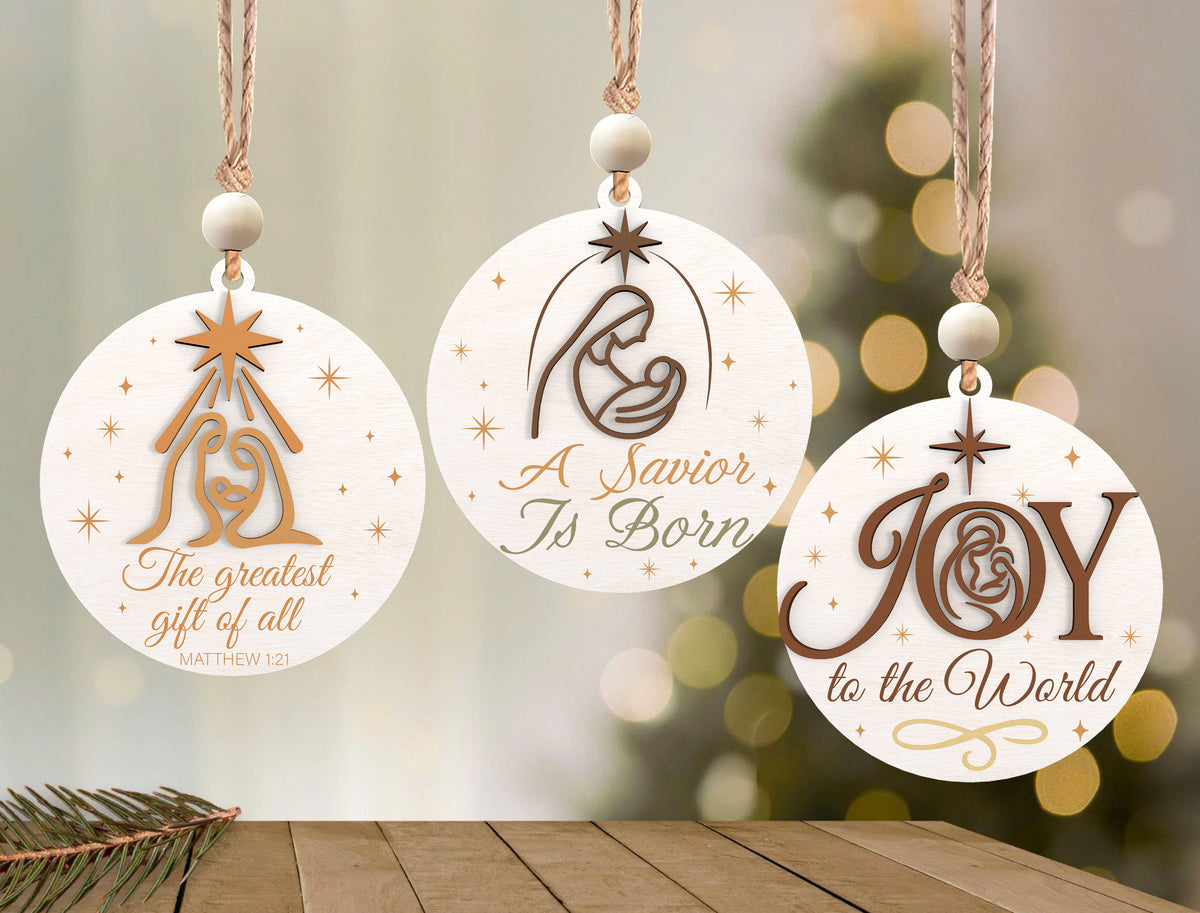 Christian Christmas Ornament SVG Bundle 2
