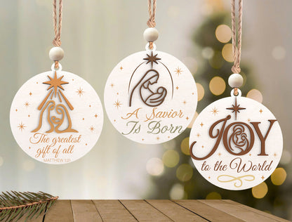 Christian Christmas Ornament SVG Bundle 2