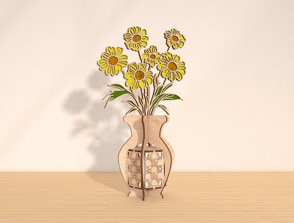 Daisy Lantern SVG Candle Holder Laser Cut File for xTool and Glowforge