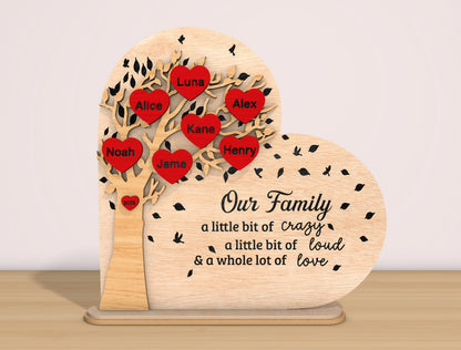 Family Tree Heart Sign SVG Bundle Our Family Quote for LightBurn