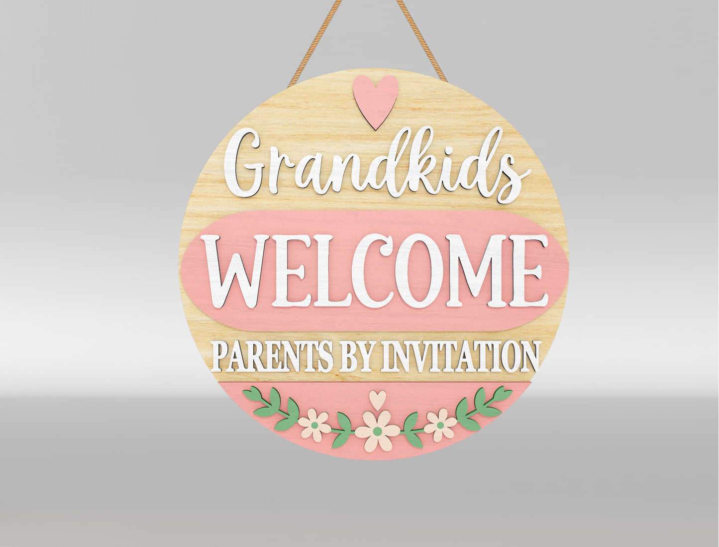 Mother's Garden Floral Welcome Door Sign SVG Bundle for LightBurn