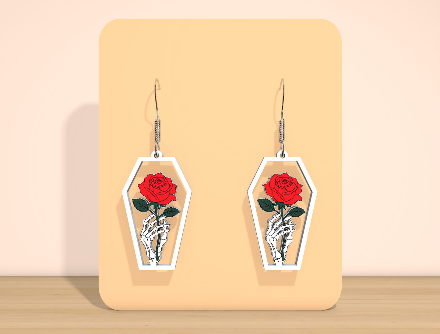 Skeleton Floral Earrings SVG Bundle for Glowforge xTool LightBurn 12 Designs