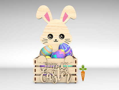 Personalized Easter Bunny Basket SVG Bundle for LightBurn and xTool