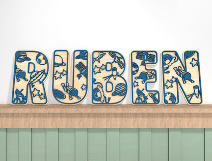 Space Name Sign SVG for Glowforge and xTool Laser Cut File