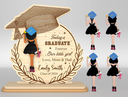 Personalized Graduation Girl Sign SVG for Glowforge and LightBurn