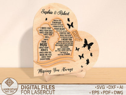 Heart Memorial Photo Plaque SVG Laser Cut File for Glowforge