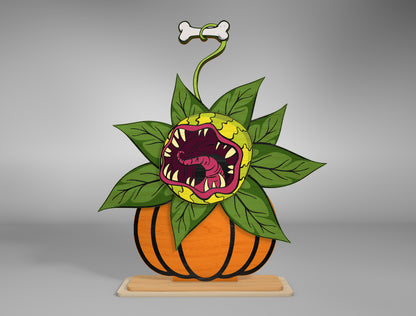 Halloween Carnivorous Plant Multilayer SVG for Glowforge xTool LightBurn
