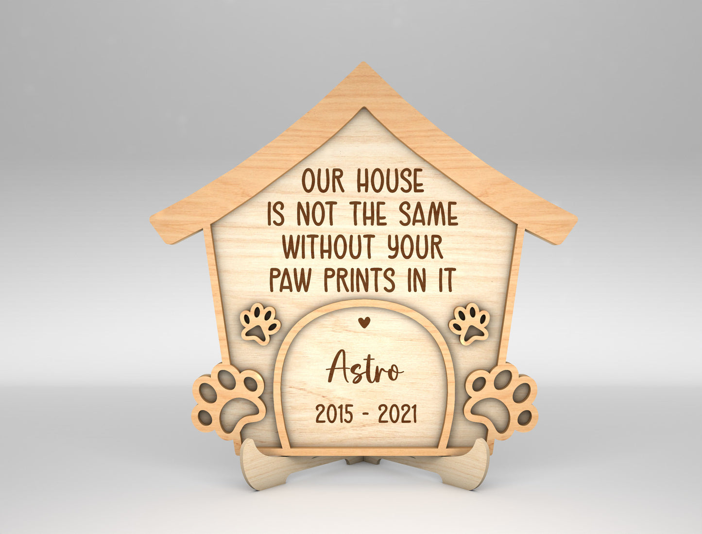 Pet Memorial Tabletop Sign SVG Laser Cut File for Glowforge
