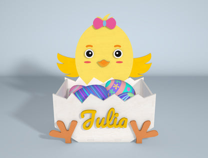 Personalized Easter Tabletop Decor SVG Laser Cut for Glowforge and xTool