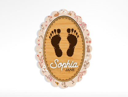 Baby Birth Stats Sign SVG File for Glowforge and xTool