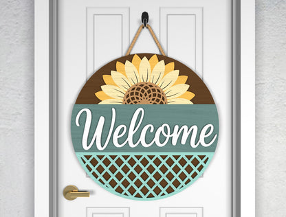 Hello Sunshine Sunflower Sign SVG Laser Cut File for LightBurn and Glowforge