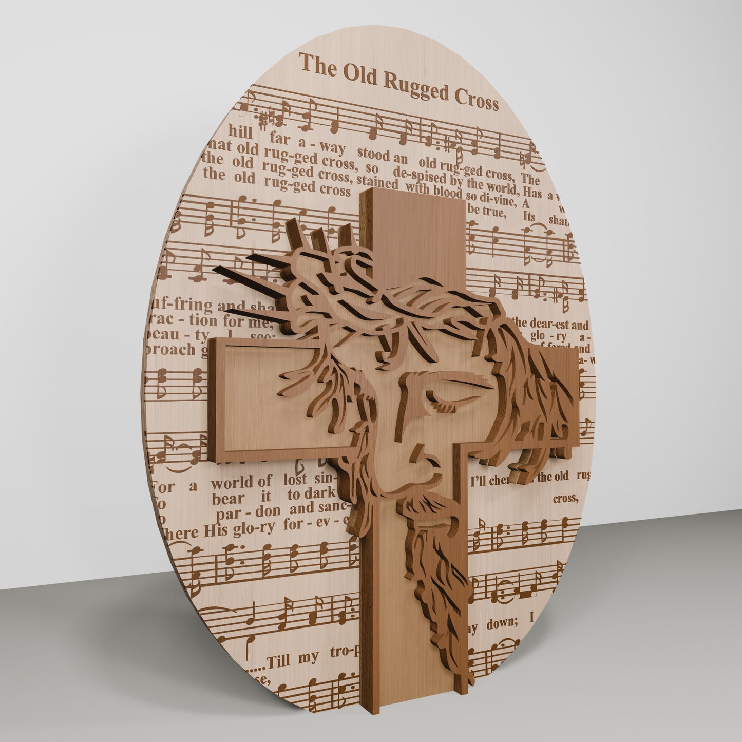 Christian Easter Cross Tabletop Wood Sign Set SVG for Glowforge and xTool