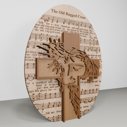 Christian Easter Cross Tabletop Wood Sign Set SVG for Glowforge and xTool