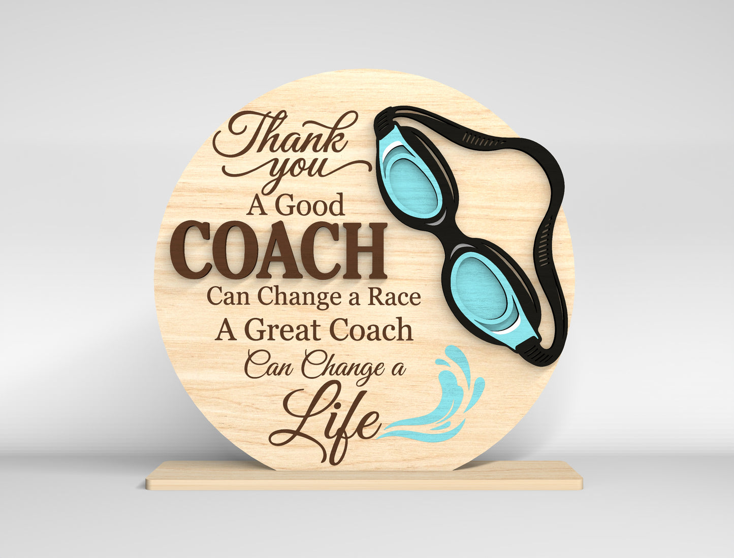 Thank You Coach Sign SVG Bundle for Glowforge and LightBurn
